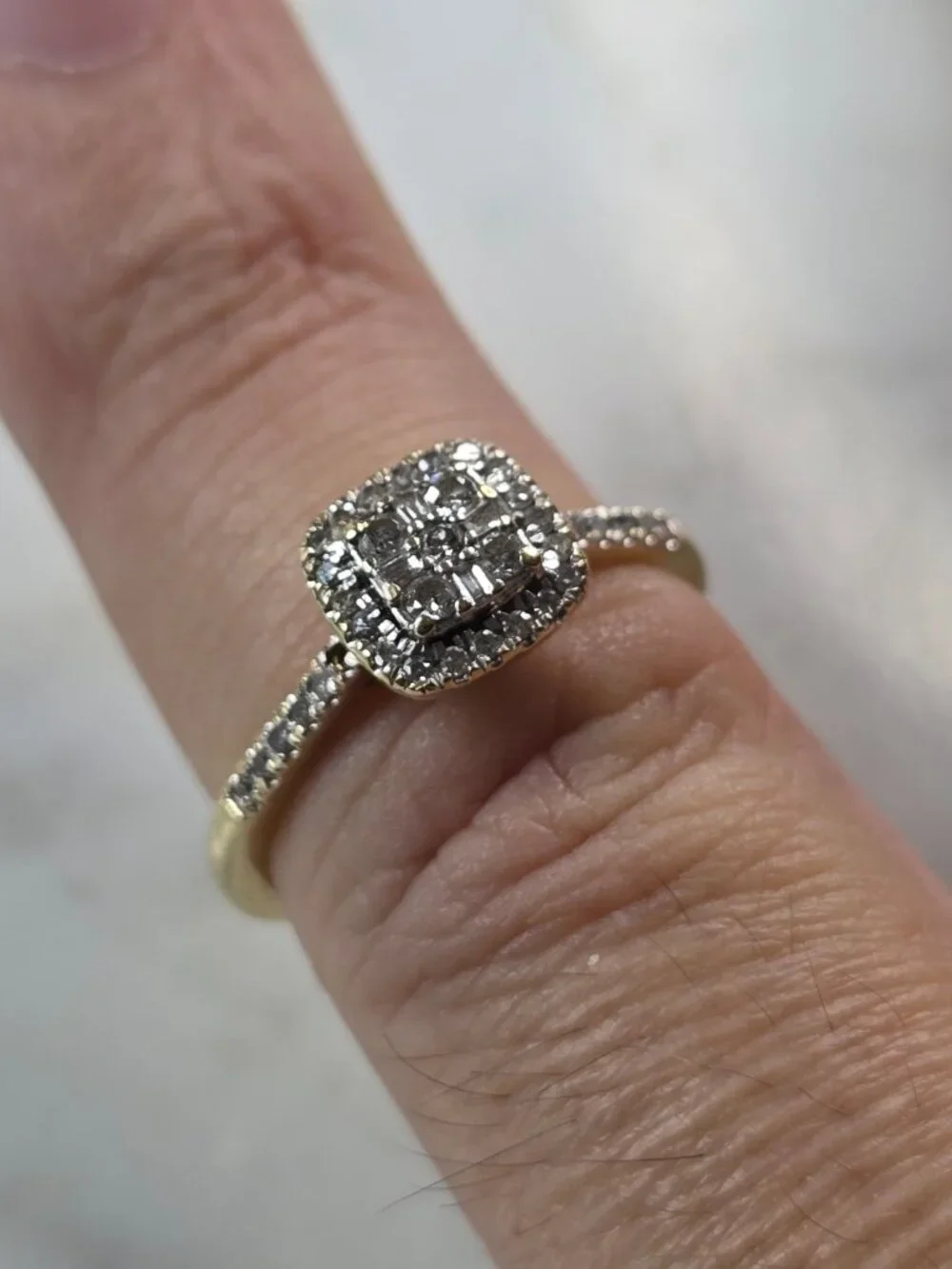 Womens Vintage Estate 10K Yellow Gold Diamond Ring 1.9g E5747